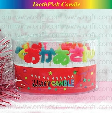Birthday ToothPick Candle Set in Japenese letters