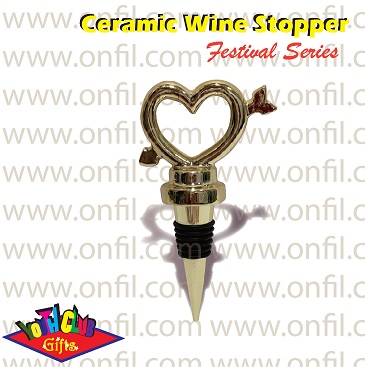 Wine Stopper - Metallic Heart